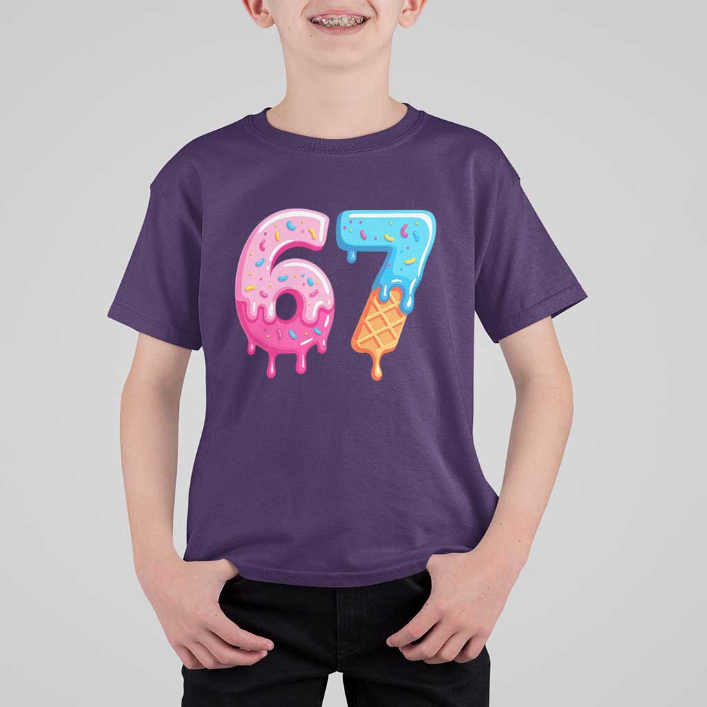 67 Ice Cream Drip Meme T Shirt For Kid Funny Six Seven Gen Alpha Slang - Wonder Print Shop