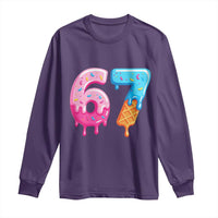 67 Ice Cream Drip Meme Long Sleeve Shirt Funny Six Seven Gen Alpha Slang - Wonder Print Shop