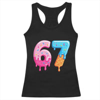 67 Ice Cream Drip Meme Racerback Tank Top Funny Six Seven Gen Alpha Slang - Wonder Print Shop