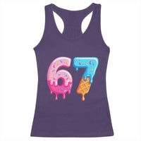 67 Ice Cream Drip Meme Racerback Tank Top Funny Six Seven Gen Alpha Slang - Wonder Print Shop