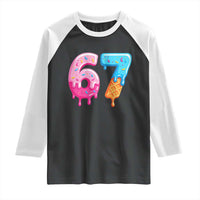 67 Ice Cream Drip Meme Raglan Shirt Funny Six Seven Gen Alpha Slang - Wonder Print Shop