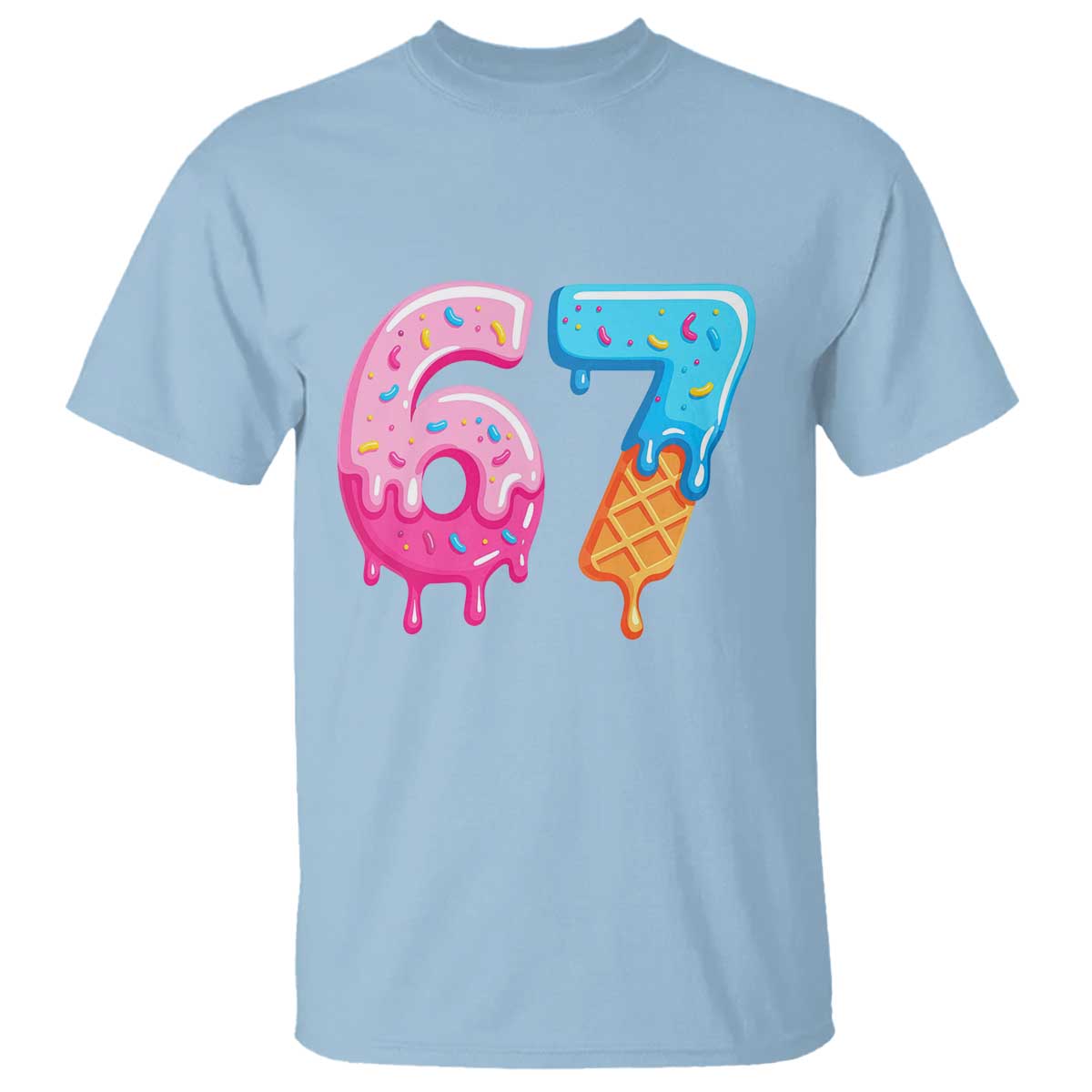 67 Ice Cream Drip Meme T Shirt Funny Six Seven Gen Alpha Slang - Wonder Print Shop
