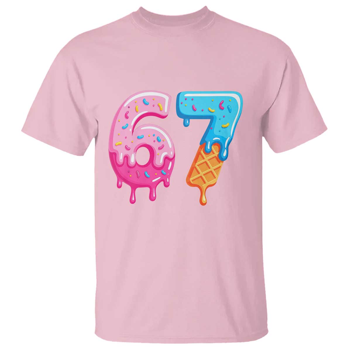 67 Ice Cream Drip Meme T Shirt Funny Six Seven Gen Alpha Slang - Wonder Print Shop