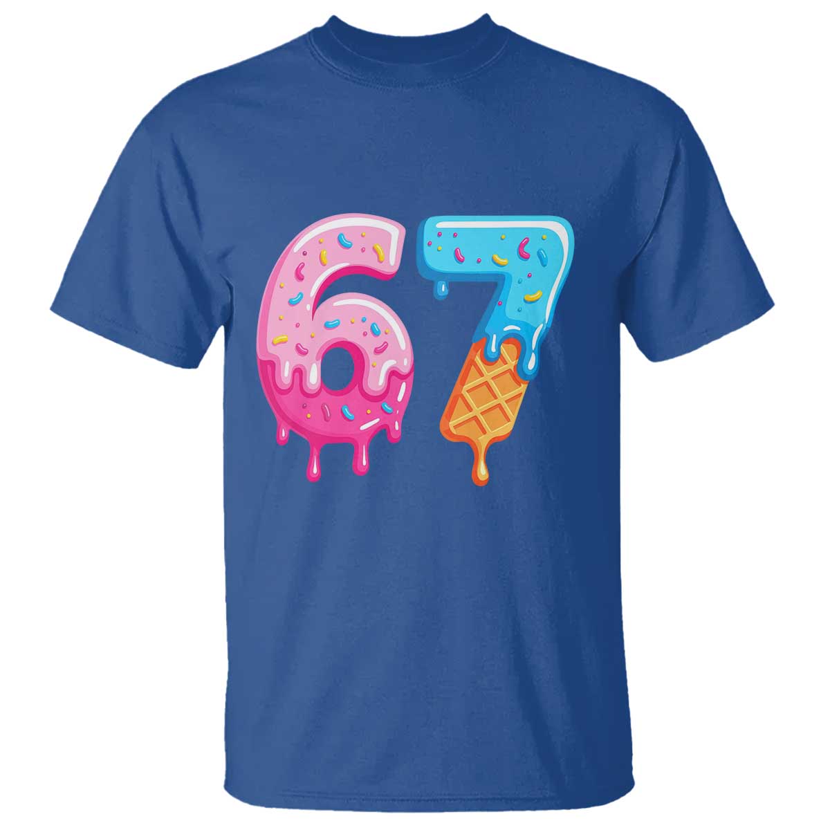 67 Ice Cream Drip Meme T Shirt Funny Six Seven Gen Alpha Slang - Wonder Print Shop