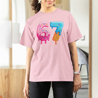 67 Ice Cream Drip Meme T Shirt For Women Funny Six Seven Gen Alpha Slang - Wonder Print Shop