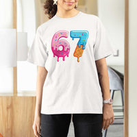 67 Ice Cream Drip Meme T Shirt For Women Funny Six Seven Gen Alpha Slang - Wonder Print Shop