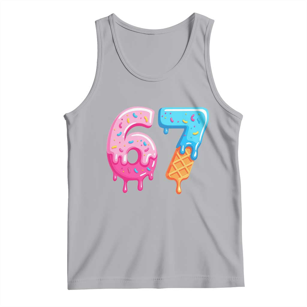 67 Ice Cream Drip Meme Tank Top Funny Six Seven Gen Alpha Slang - Wonder Print Shop