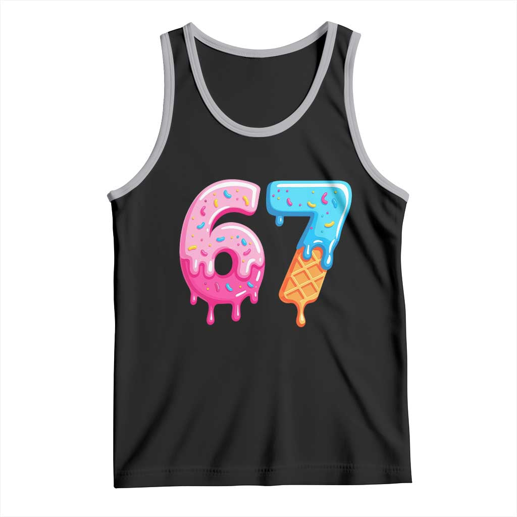 67 Ice Cream Drip Meme Tank Top Funny Six Seven Gen Alpha Slang - Wonder Print Shop