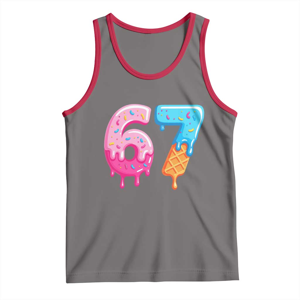 67 Ice Cream Drip Meme Tank Top Funny Six Seven Gen Alpha Slang - Wonder Print Shop