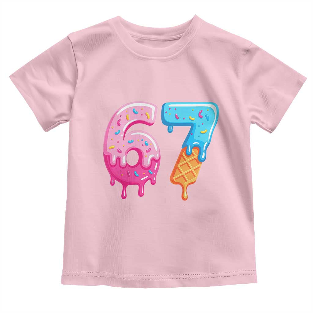67 Ice Cream Drip Meme Toddler T Shirt Funny Six Seven Gen Alpha Slang - Wonder Print Shop