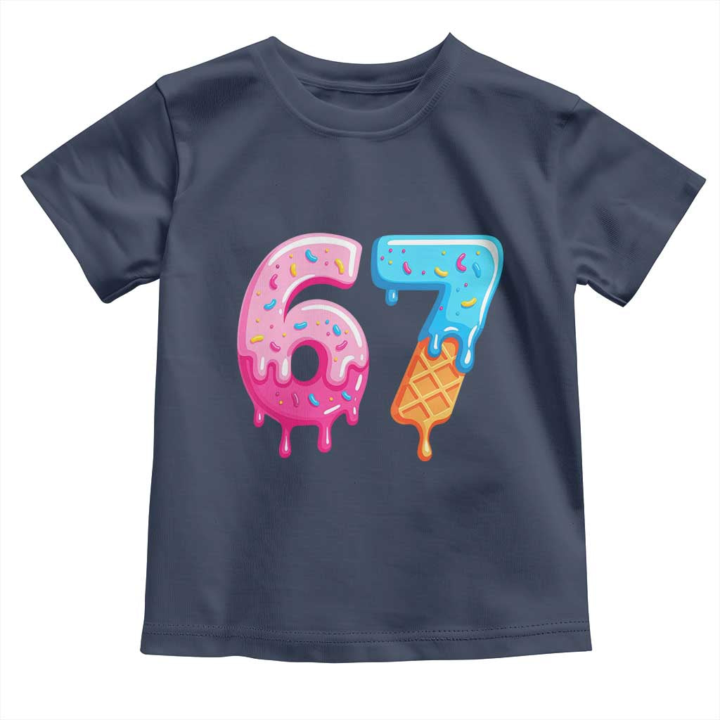 67 Ice Cream Drip Meme Toddler T Shirt Funny Six Seven Gen Alpha Slang - Wonder Print Shop