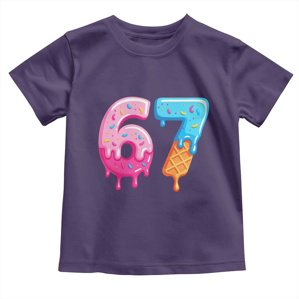 67 Ice Cream Drip Meme Toddler T Shirt Funny Six Seven Gen Alpha Slang - Wonder Print Shop