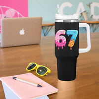 67 Ice Cream Drip Meme Tumbler With Handle Funny Six Seven Gen Alpha Slang - Wonder Print Shop