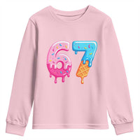 67 Ice Cream Drip Meme Youth Sweatshirt Funny Six Seven Gen Alpha Slang - Wonder Print Shop