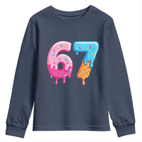 67 Ice Cream Drip Meme Youth Sweatshirt Funny Six Seven Gen Alpha Slang - Wonder Print Shop