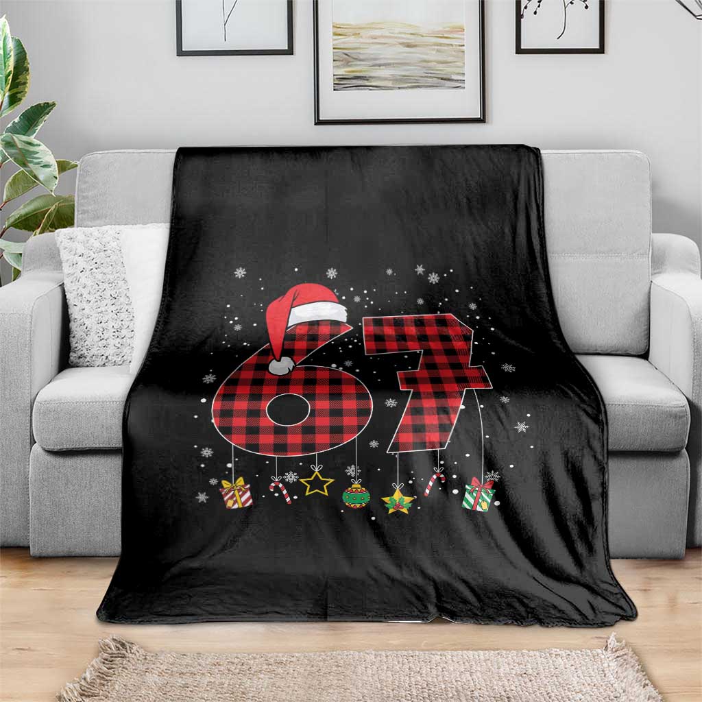 67 Christmas Throw Blanket Funny Six Seven 6 7 Meme Gen Alpha Slang - Wonder Print Shop