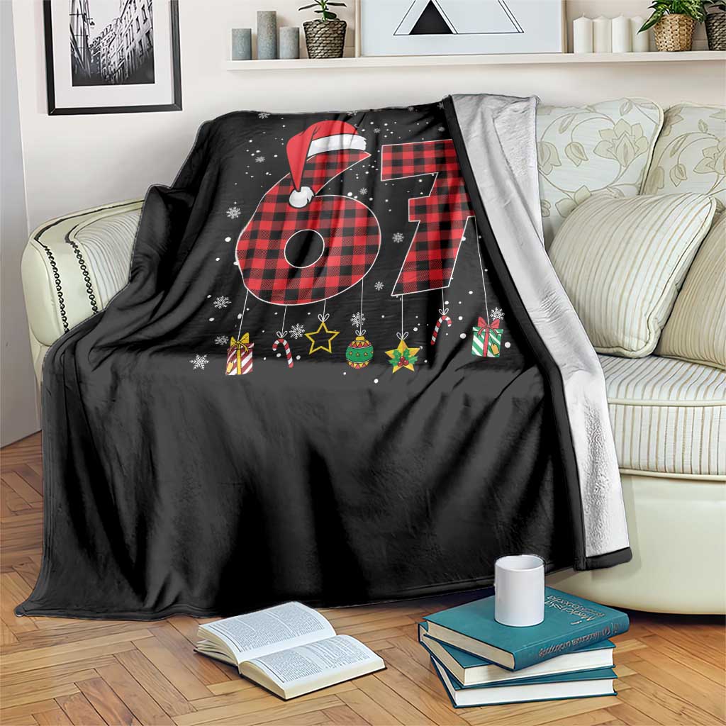 67 Christmas Throw Blanket Funny Six Seven 6 7 Meme Gen Alpha Slang - Wonder Print Shop