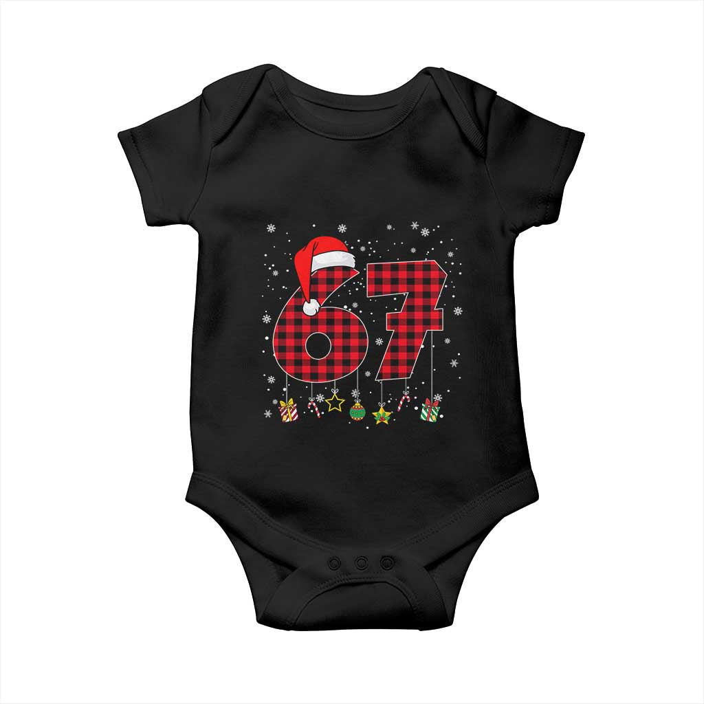 67 Christmas Baby Onesie Funny Six Seven 6 7 Meme Gen Alpha Slang - Wonder Print Shop