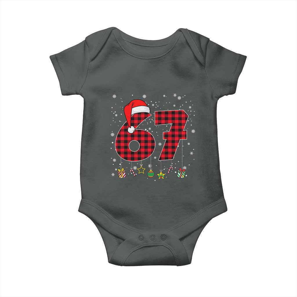 67 Christmas Baby Onesie Funny Six Seven 6 7 Meme Gen Alpha Slang - Wonder Print Shop