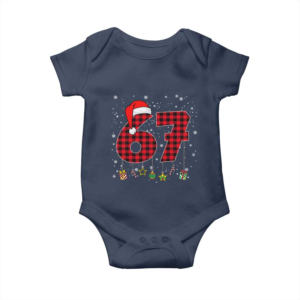 67 Christmas Baby Onesie Funny Six Seven 6 7 Meme Gen Alpha Slang - Wonder Print Shop