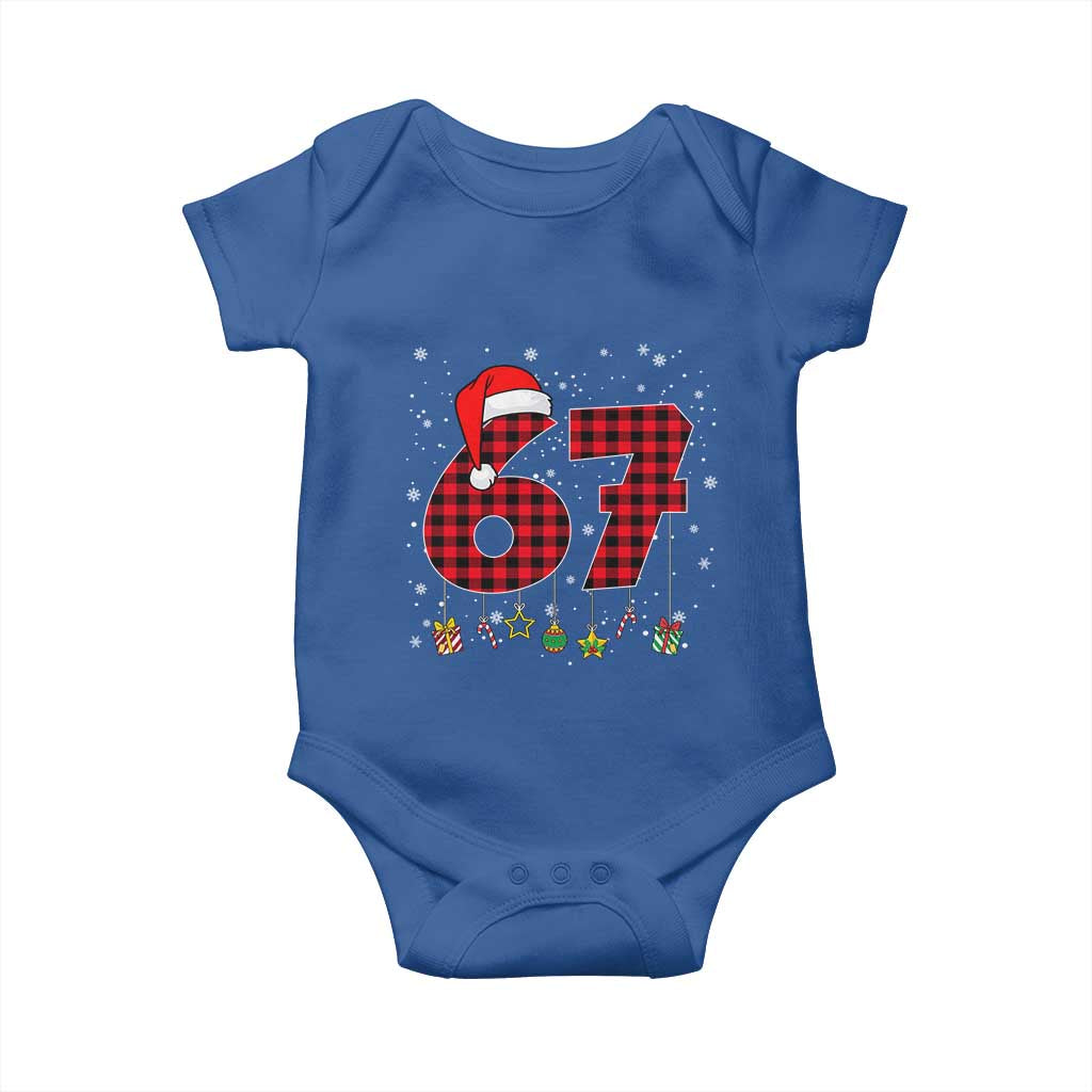 67 Christmas Baby Onesie Funny Six Seven 6 7 Meme Gen Alpha Slang - Wonder Print Shop