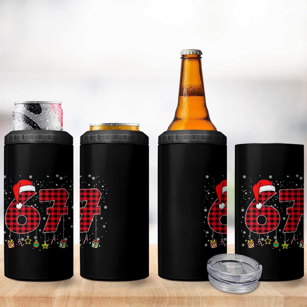 67 Christmas 4 in 1 Can Cooler Tumbler Funny Six Seven 6 7 Meme Gen Alpha Slang - Wonder Print Shop