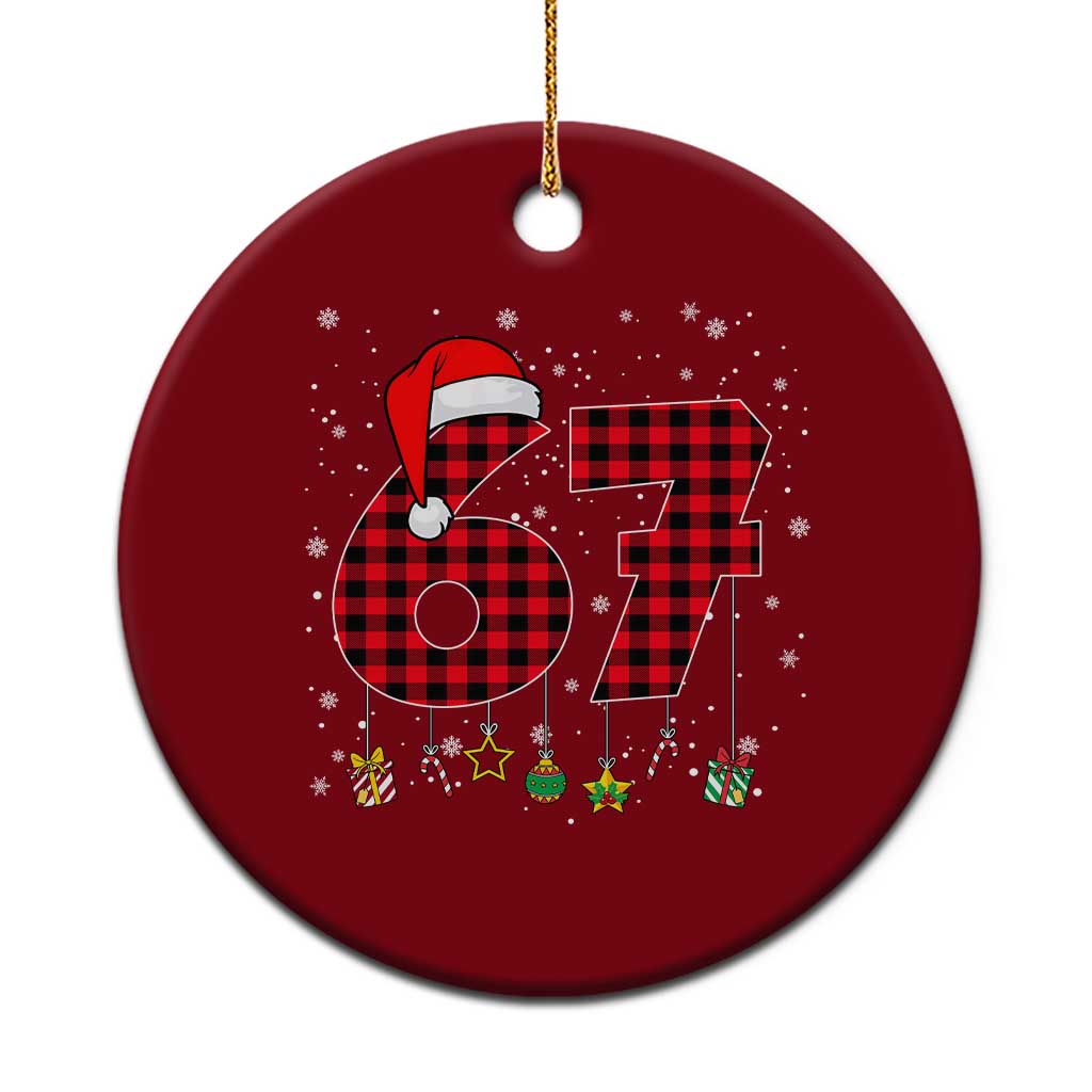 67 Christmas Ceramic Ornament Funny Six Seven 6 7 Meme Gen Alpha Slang - Wonder Print Shop