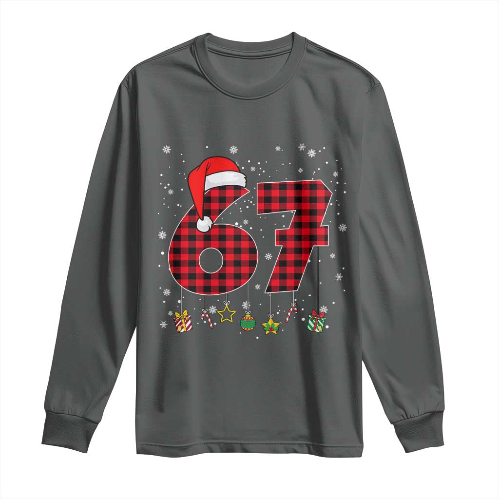 67 Christmas Long Sleeve Shirt Funny Six Seven 6 7 Meme Gen Alpha Slang - Wonder Print Shop