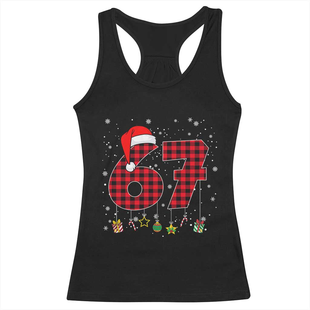 67 Christmas Racerback Tank Top Funny Six Seven 6 7 Meme Gen Alpha Slang - Wonder Print Shop