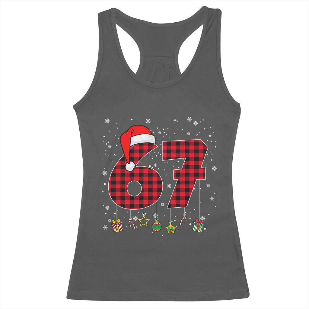 67 Christmas Racerback Tank Top Funny Six Seven 6 7 Meme Gen Alpha Slang - Wonder Print Shop
