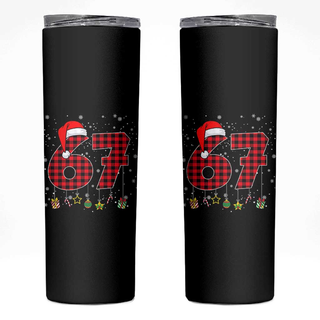 67 Christmas Skinny Tumbler Funny Six Seven 6 7 Meme Gen Alpha Slang - Wonder Print Shop