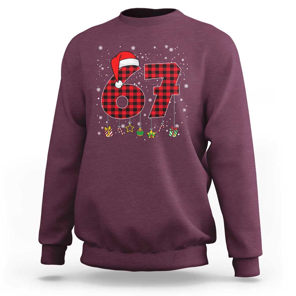 67 Christmas Sweatshirt Funny Six Seven 6 7 Meme Gen Alpha Slang - Wonder Print Shop