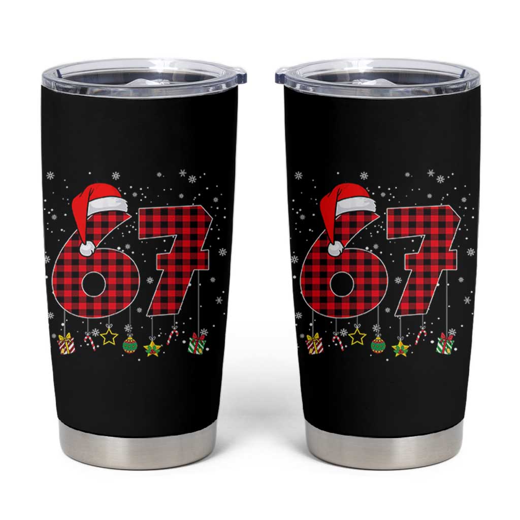 67 Christmas Tumbler Cup Funny Six Seven 6 7 Meme Gen Alpha Slang - Wonder Print Shop