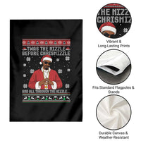 Funny Rapper Christmas Garden Flag Gangsta Twas the Nizzle Before Chrismizzle Ugly Xmas - Wonder Print Shop
