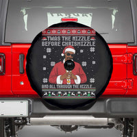 Funny Rapper Christmas Spare Tire Cover Gangsta Twas the Nizzle Before Chrismizzle Ugly Xmas - Wonder Print Shop