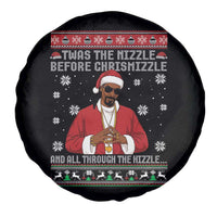 Funny Rapper Christmas Spare Tire Cover Gangsta Twas the Nizzle Before Chrismizzle Ugly Xmas - Wonder Print Shop