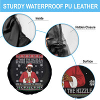 Funny Rapper Christmas Spare Tire Cover Gangsta Twas the Nizzle Before Chrismizzle Ugly Xmas - Wonder Print Shop