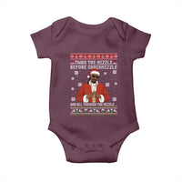 Funny Rapper Christmas Baby Onesie Gangsta Twas the Nizzle Before Chrismizzle Ugly Xmas - Wonder Print Shop
