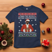 Funny Rapper Christmas T Shirt Gangsta Twas the Nizzle Before Chrismizzle Ugly Xmas - Wonder Print Shop