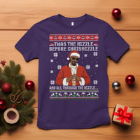 Funny Rapper Christmas T Shirt Gangsta Twas the Nizzle Before Chrismizzle Ugly Xmas - Wonder Print Shop