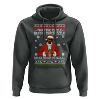 Funny Rapper Christmas Hoodie Gangsta Twas the Nizzle Before Chrismizzle Ugly Xmas - Wonder Print Shop