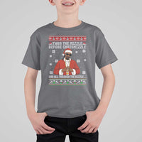 Funny Rapper Christmas T Shirt For Kid Gangsta Twas the Nizzle Before Chrismizzle Ugly Xmas - Wonder Print Shop