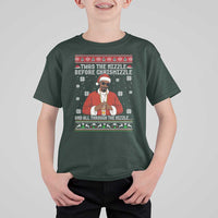 Funny Rapper Christmas T Shirt For Kid Gangsta Twas the Nizzle Before Chrismizzle Ugly Xmas - Wonder Print Shop