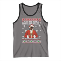 Funny Rapper Christmas Tank Top Gangsta Twas the Nizzle Before Chrismizzle Ugly Xmas - Wonder Print Shop