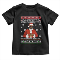 Funny Rapper Christmas Toddler T Shirt Gangsta Twas the Nizzle Before Chrismizzle Ugly Xmas - Wonder Print Shop