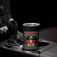 Funny Rapper Christmas Tumbler Cup Gangsta Twas the Nizzle Before Chrismizzle Ugly Xmas - Wonder Print Shop