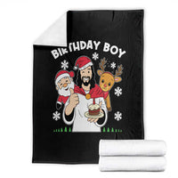 Birthday Boy Jesus Christmas Throw Blanket Christian Xmas - Wonder Print Shop