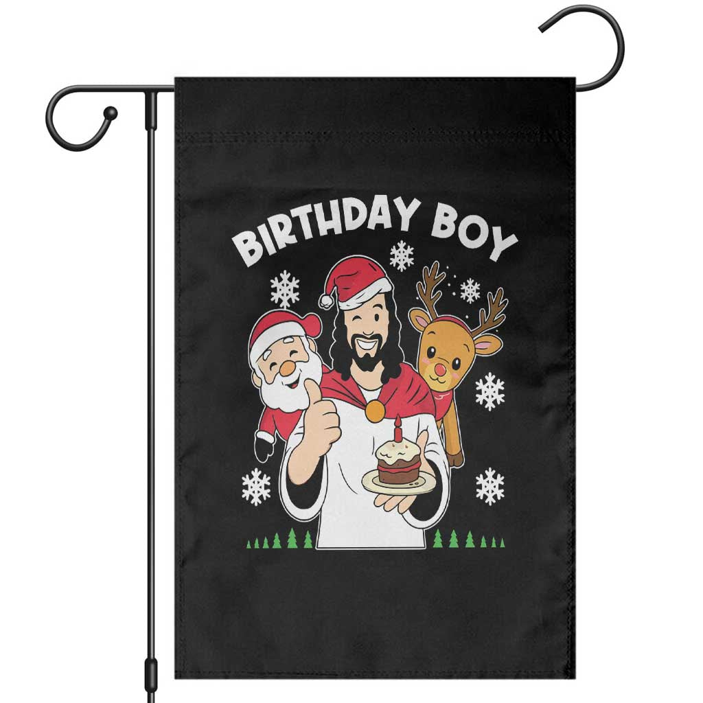 Birthday Boy Jesus Christmas Garden Flag Christian Xmas - Wonder Print Shop