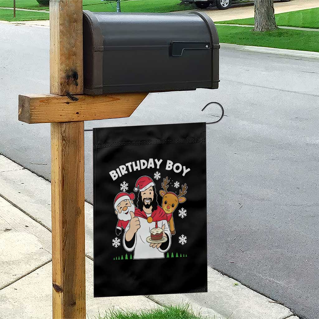 Birthday Boy Jesus Christmas Garden Flag Christian Xmas - Wonder Print Shop