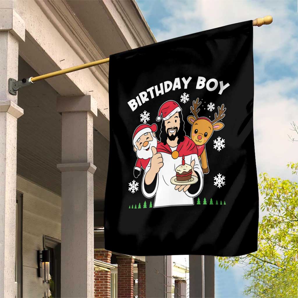 Birthday Boy Jesus Christmas Garden Flag Christian Xmas - Wonder Print Shop
